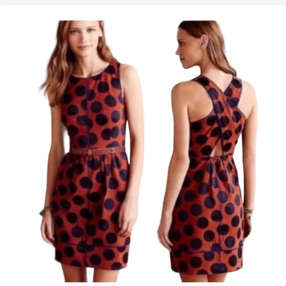 Anthropologie Maeve Sleeveless Polka Dot Rokin Dress. Size 2
